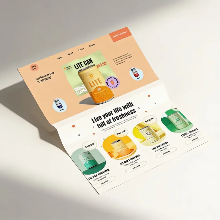 Food & Beverage website design 02