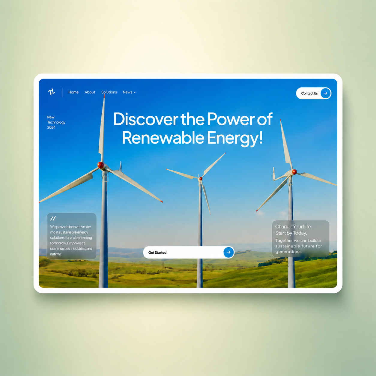 Green & Renewable Energy website design 02