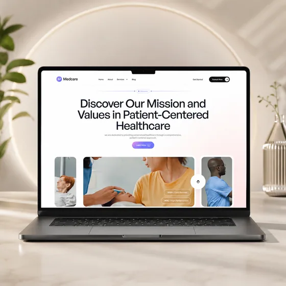 Healthcare & Wellness website design 01
